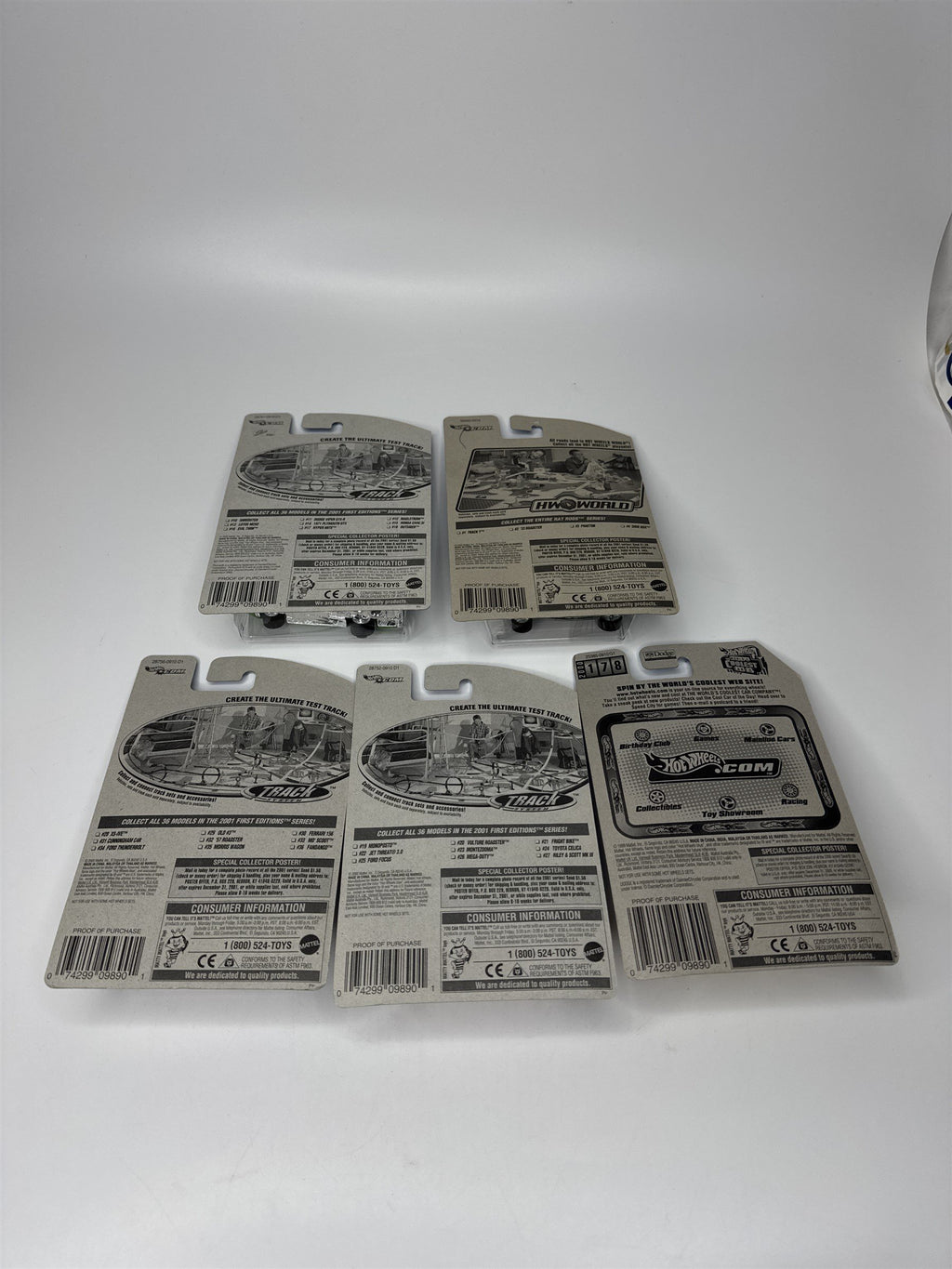 Lot of 5 Hot Wheels Mattel Wheels 1999-2000 Die Cast Metal Collectible Race Cars