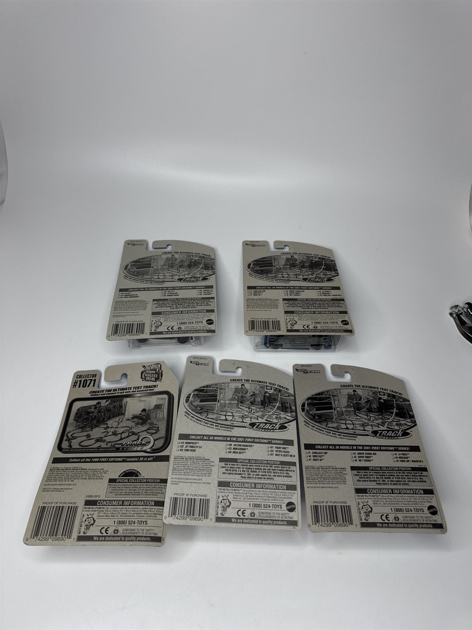 Lot of 5 Hot Wheels Mattel Wheels 1998-2000 Die Cast Metal Collectible Race Cars