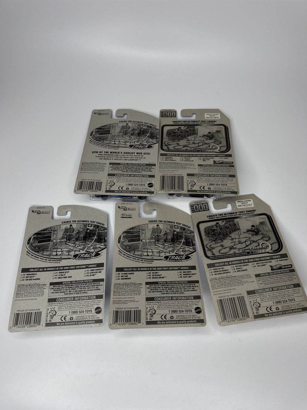 Lot of 5 Hot Wheels Mattel Wheels 1999-2000 Die Cast Metal Collectible Race Cars