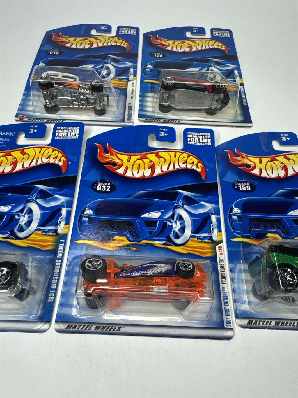 Lot of 5 Hot Wheels Mattel Wheels 2000-2001 Die Cast Metal Collectible Race Cars