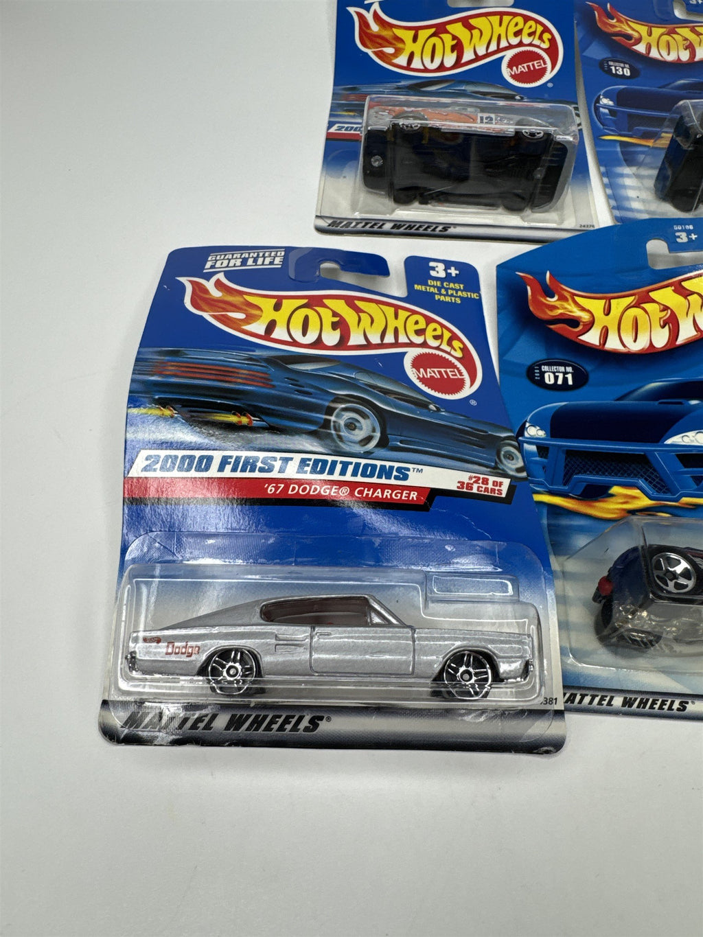 Lot of 5 Hot Wheels Mattel Wheels 1999-2000 Die Cast Metal Collectible Race Cars