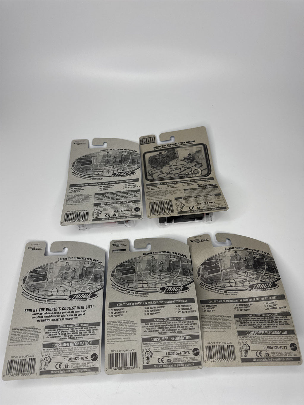 Lot of 5 Hot Wheels Mattel Wheels 1999-2000 Die Cast Metal Collectible Race Cars