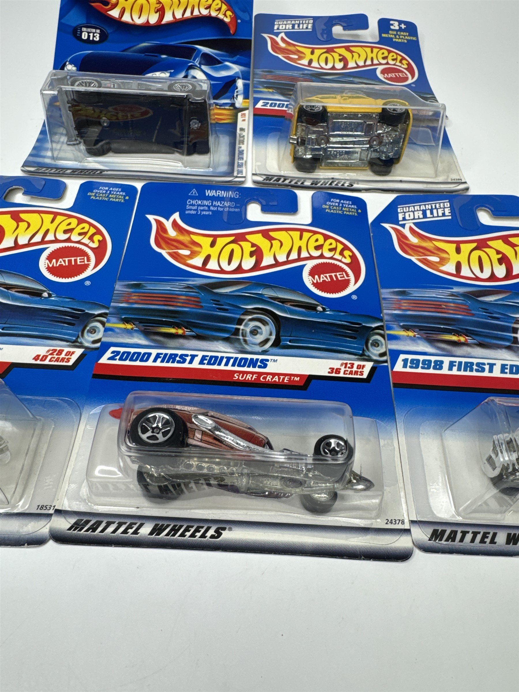 Lot of 5 Hot Wheels Mattel Wheels 1997-2000 Die Cast Metal Collectible Race Cars