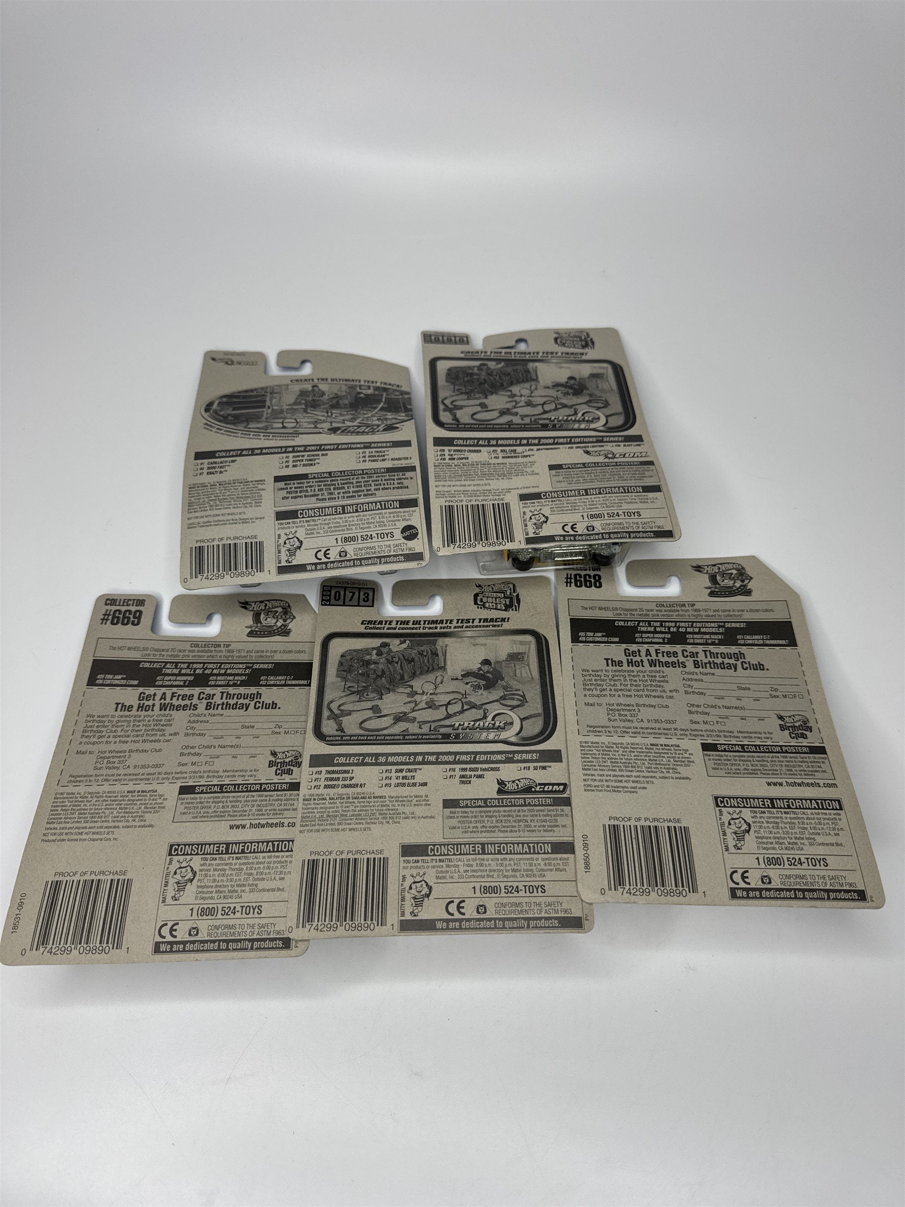 Lot of 5 Hot Wheels Mattel Wheels 1997-2000 Die Cast Metal Collectible Race Cars