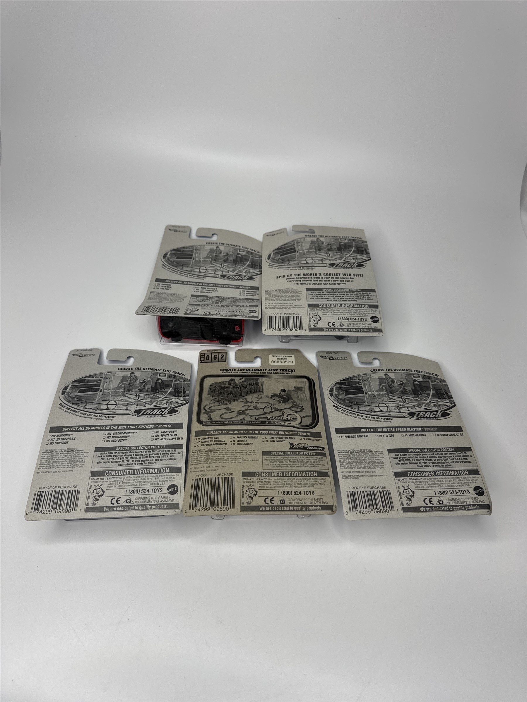 Lot of 5 Hot Wheels Mattel Wheels 1999-2000 Die Cast Metal Collectible Race Cars