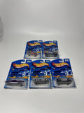 Lot of 5 Hot Wheels Mattel Wheels 2000 Die Cast Metal Collectible Race Cars