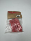 Vintage Woolworth Hong Kong Pink Bow Plastic Hair Comb Accessory 2pk