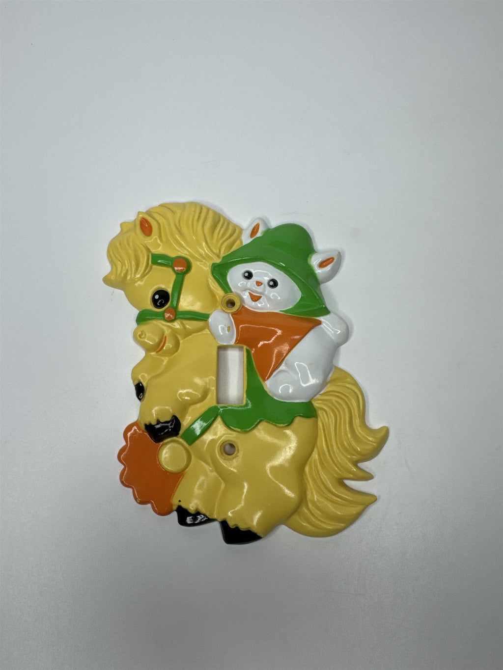 Vintage 1975 Avon Kiddie Products Light Switch Cover Horse Rabbit Animal