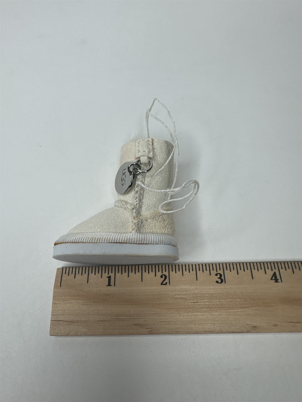 Miniature Ugg Boot Keychain Charm Cream Color (Glue Marks)