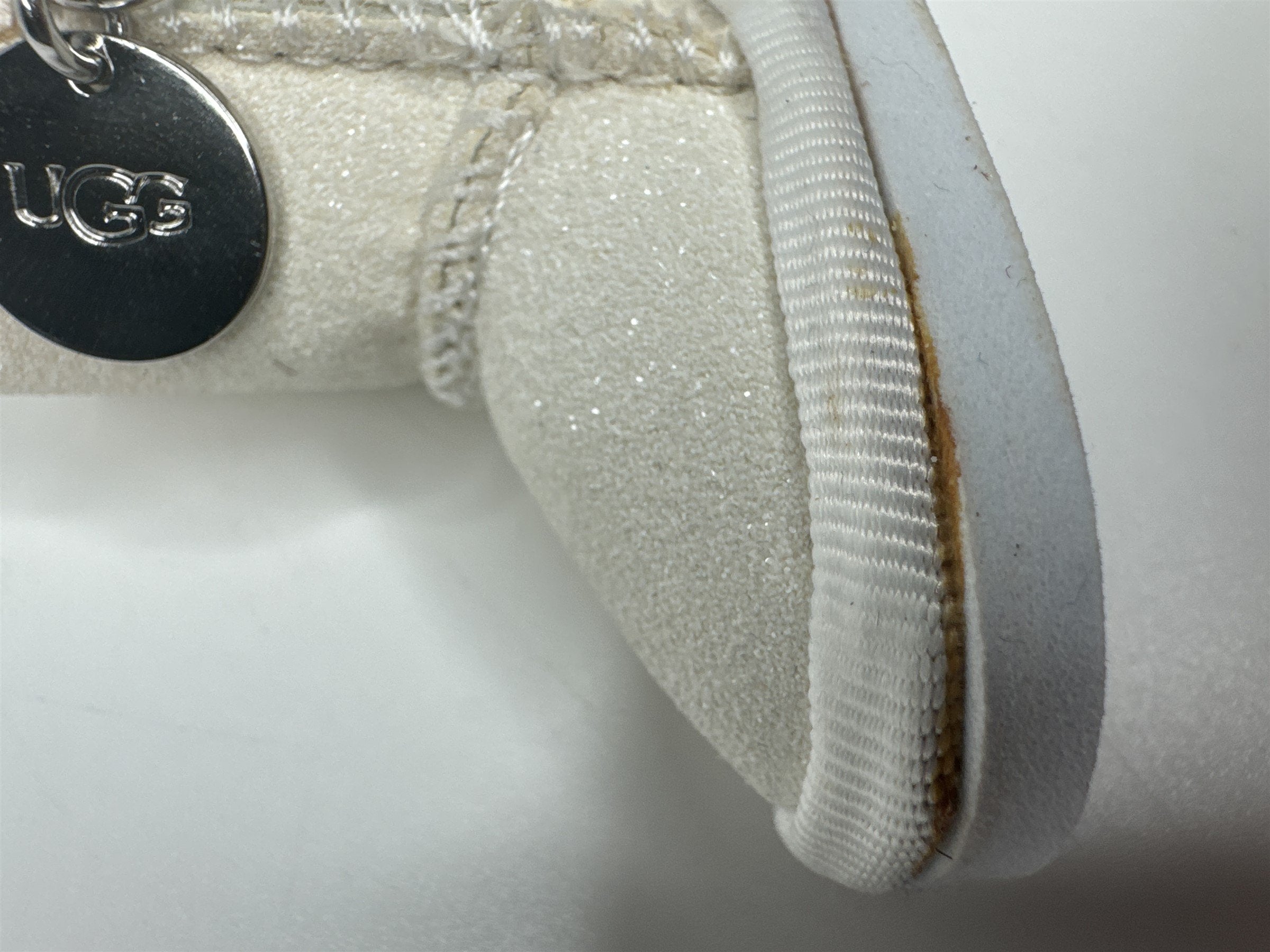 Miniature Ugg Boot Keychain Charm Cream Color (Glue Marks)