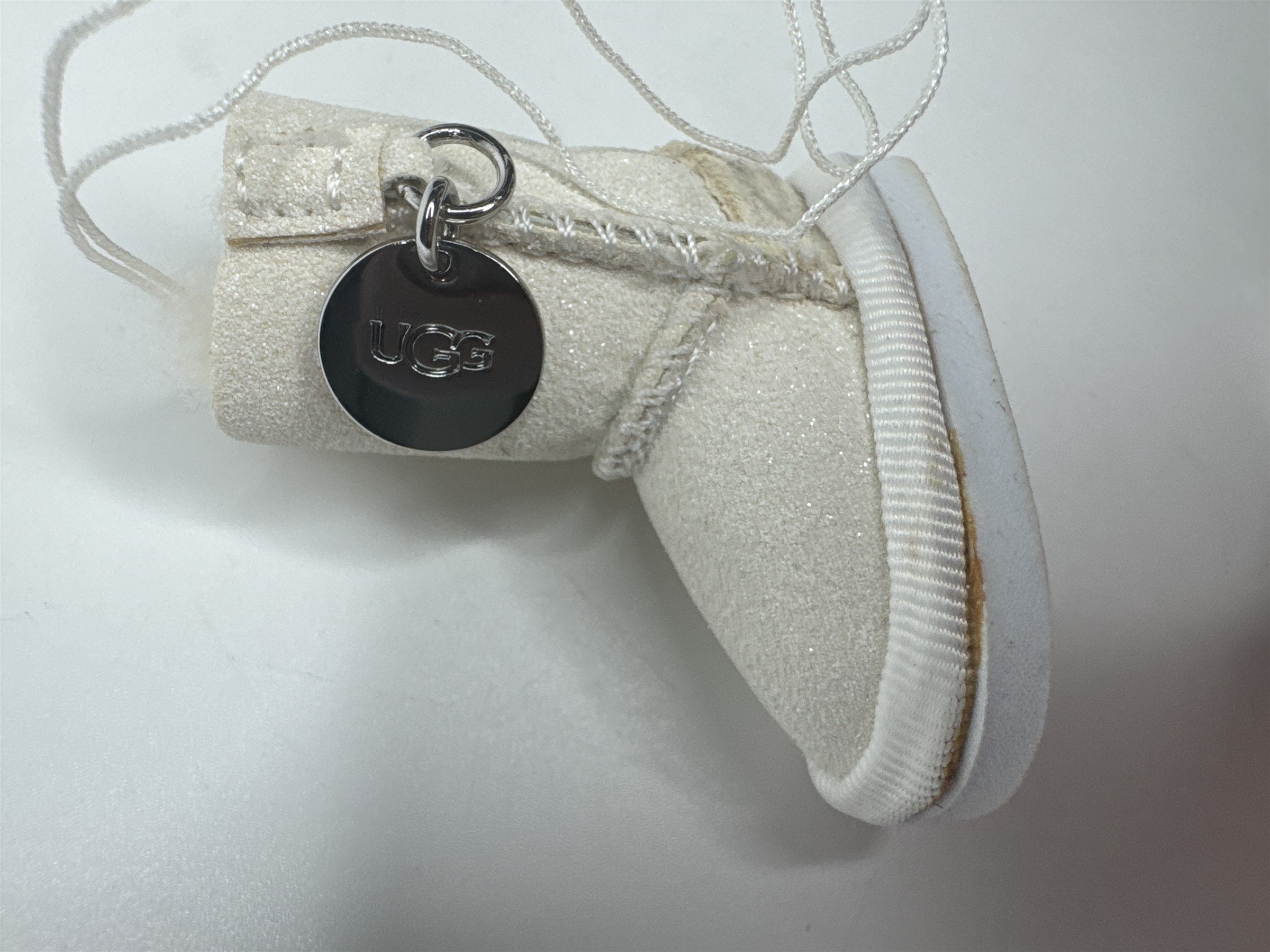 Miniature Ugg Boot Keychain Charm Cream Color (Glue Marks)