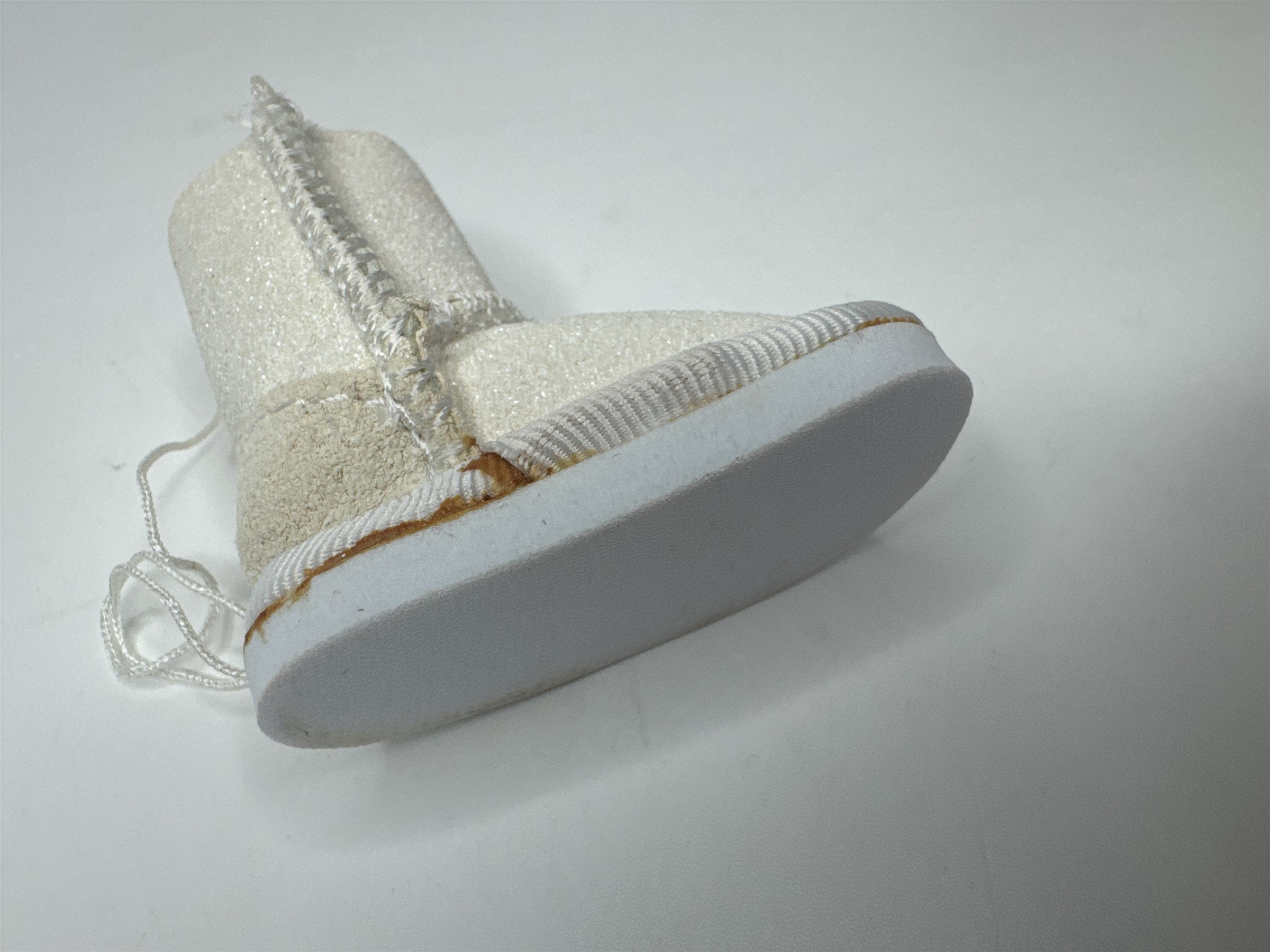 Miniature Ugg Boot Keychain Charm Cream Color (Glue Marks)