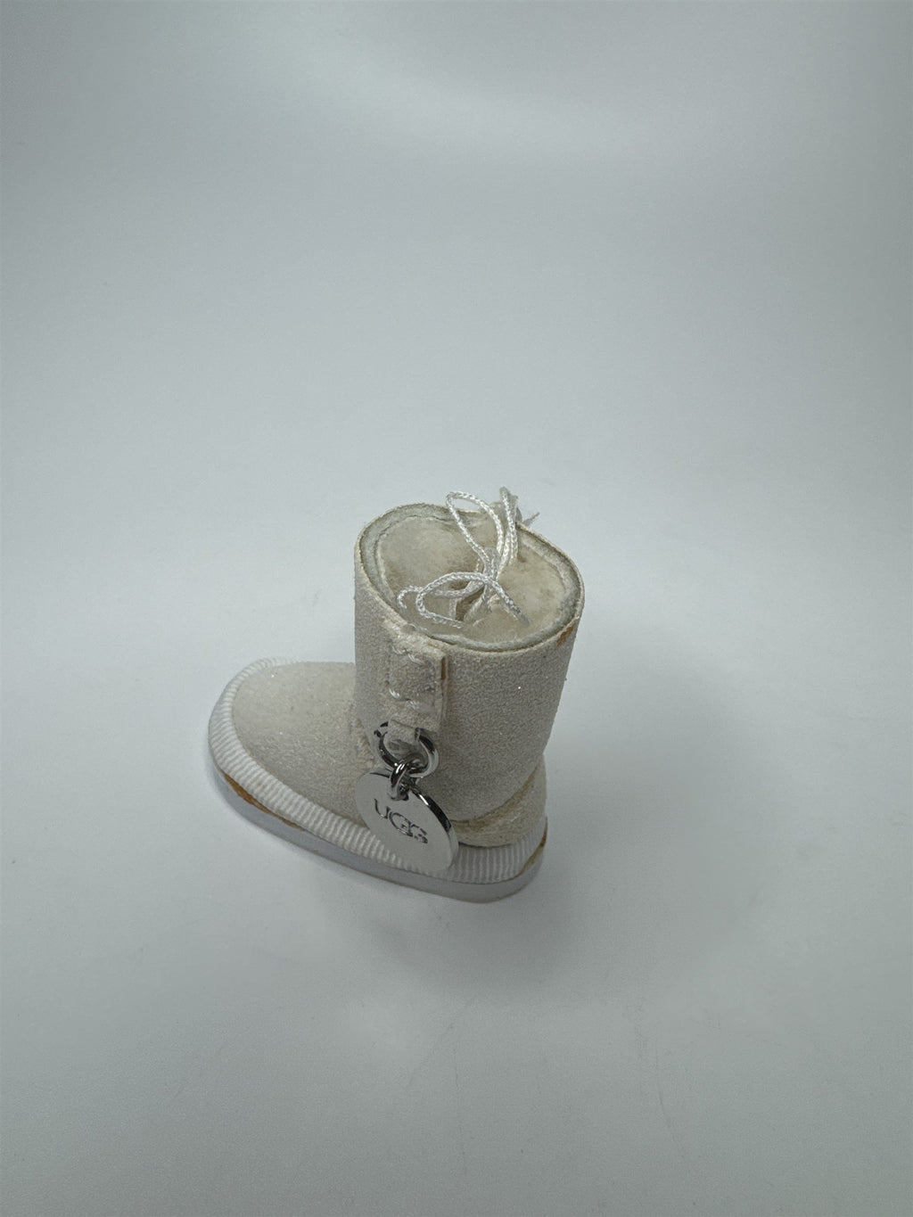 Miniature Ugg Boot Keychain Charm Cream Color (Glue Marks)