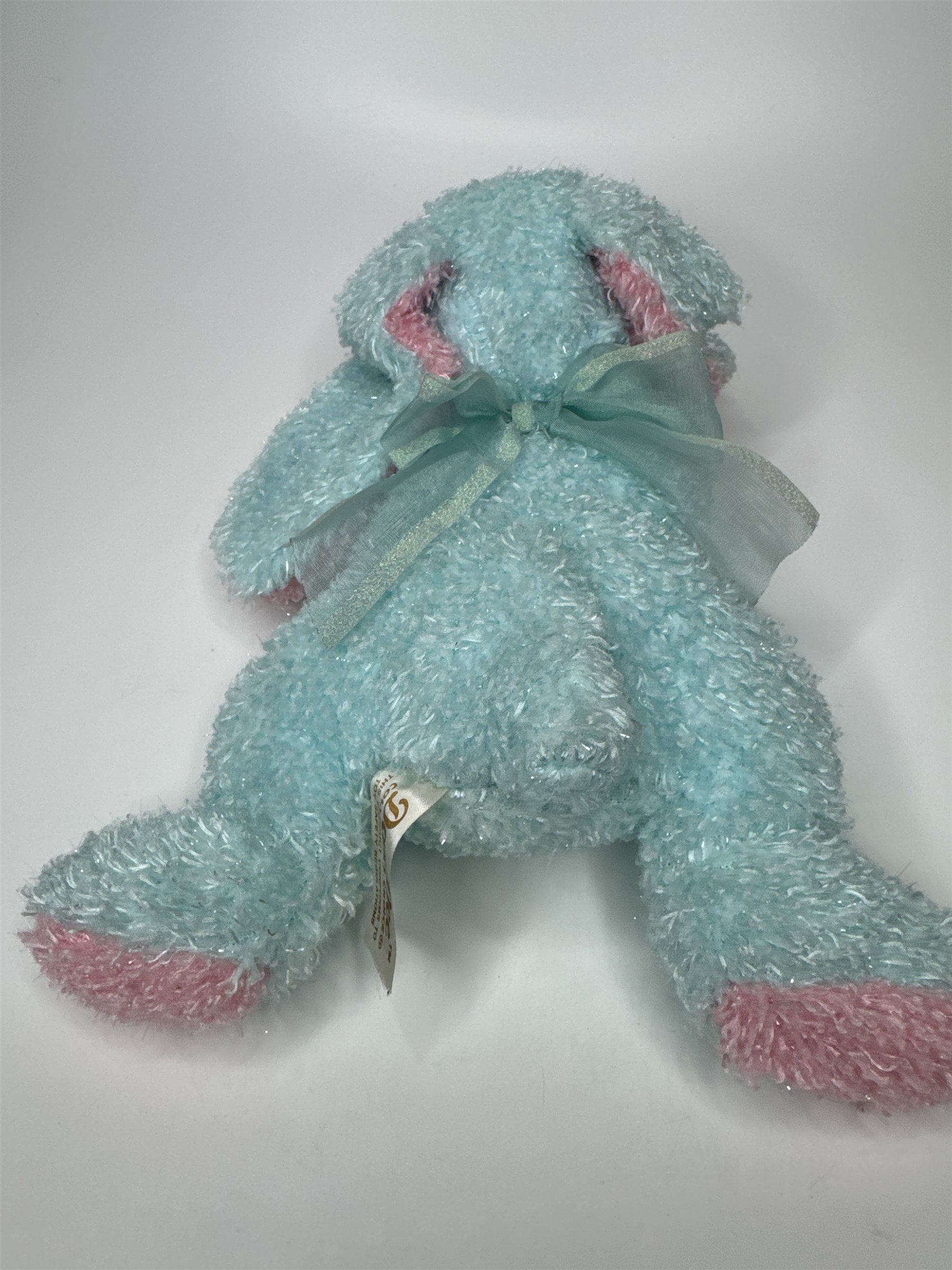 Blue Vintage Dan Dee Bunny Rabbit with Blue Bow - Collector's Choice