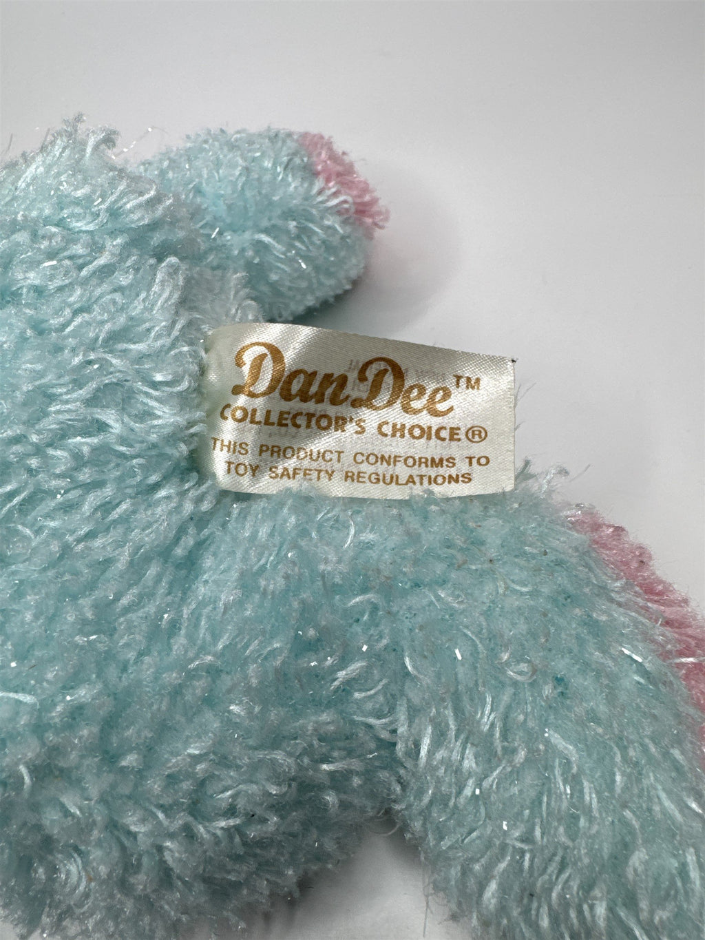 Blue Vintage Dan Dee Bunny Rabbit with Blue Bow - Collector's Choice