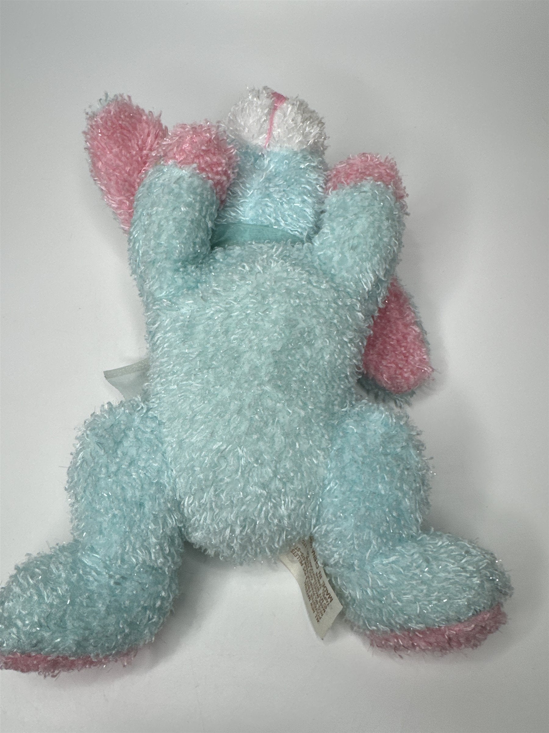 Blue Vintage Dan Dee Bunny Rabbit with Blue Bow - Collector's Choice