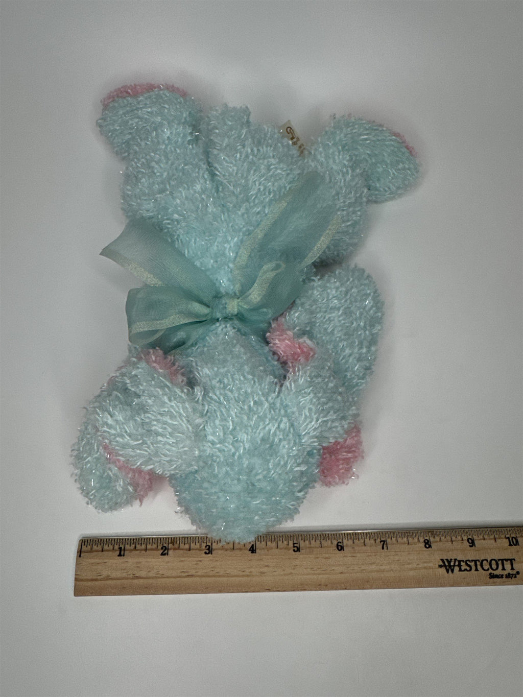 Blue Vintage Dan Dee Bunny Rabbit with Blue Bow - Collector's Choice