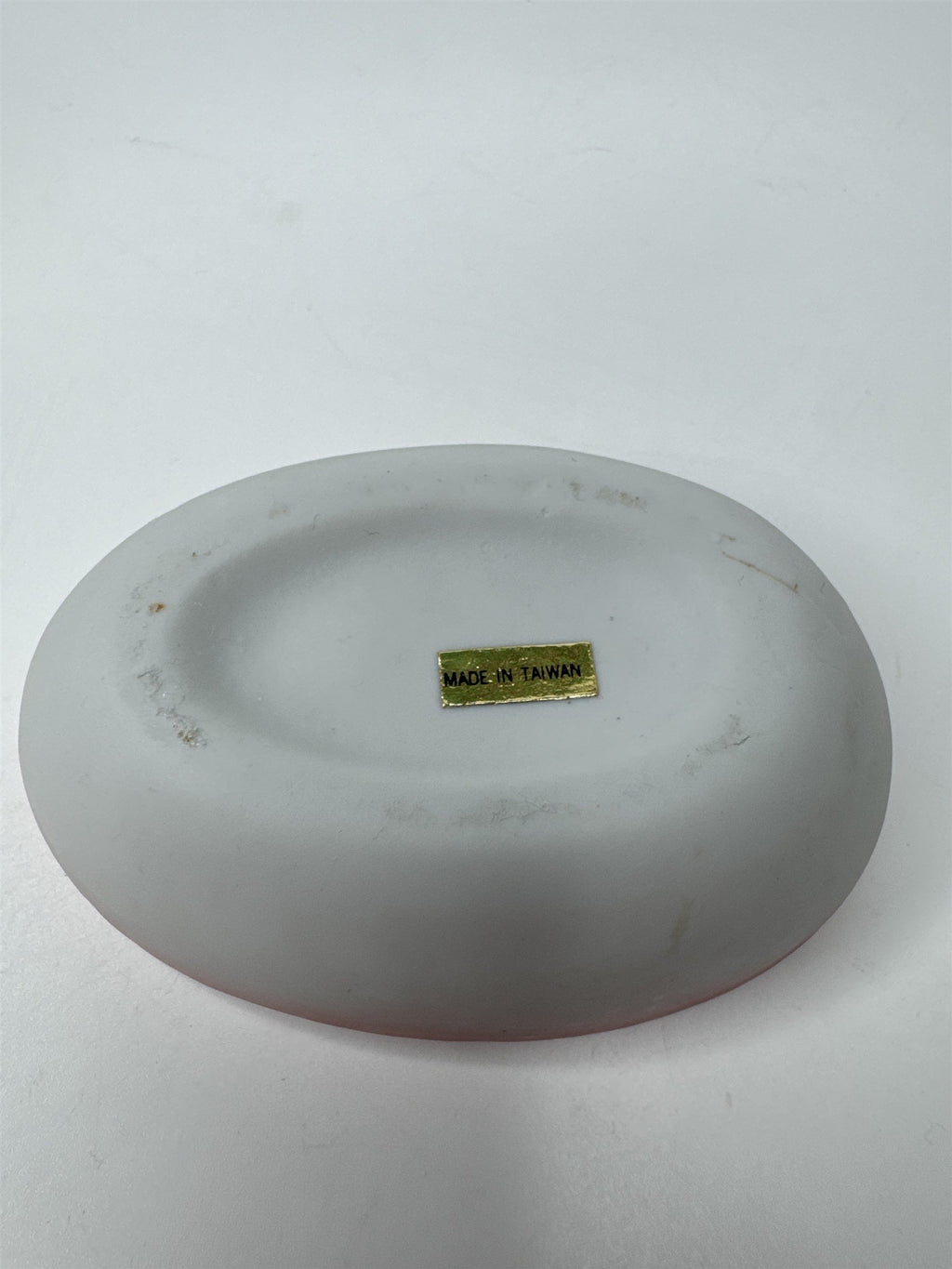 Vintage Porcelain Egg Trinket Box with Yellow Bird Songbird Made in Taiwan