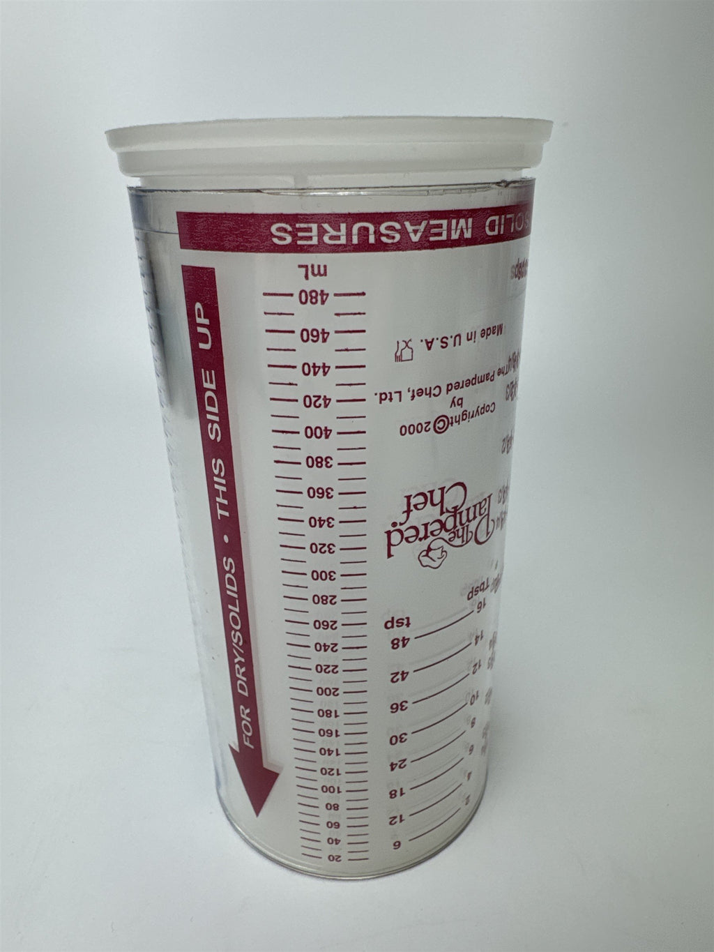 Vintage Pampered Chef Dry/Solid and Liquid 2 Cup Measuring Cup