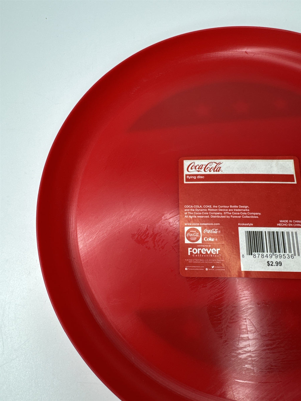 Vintage Coca-Cola Red White and Blue Frisbee