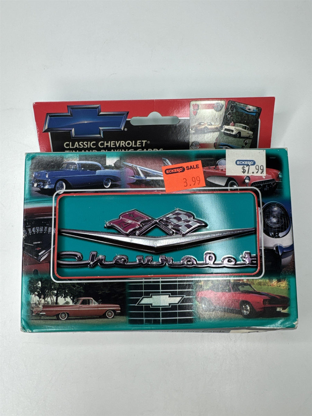 Classic Chevrolet Tin and Playing Cards 2-Deck Card Set