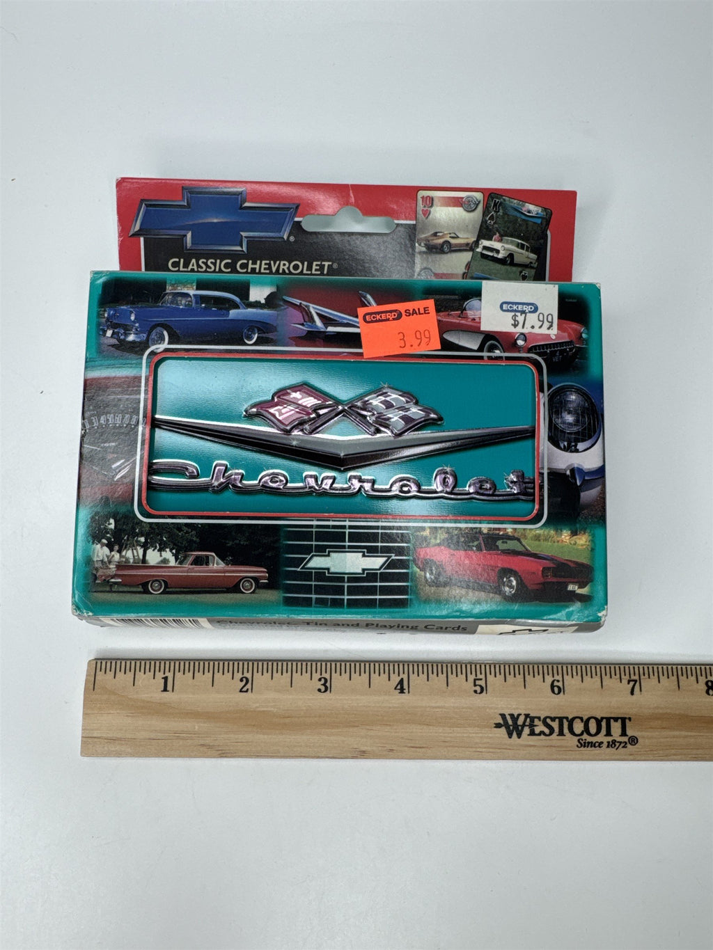 Classic Chevrolet Tin and Playing Cards 2-Deck Card Set