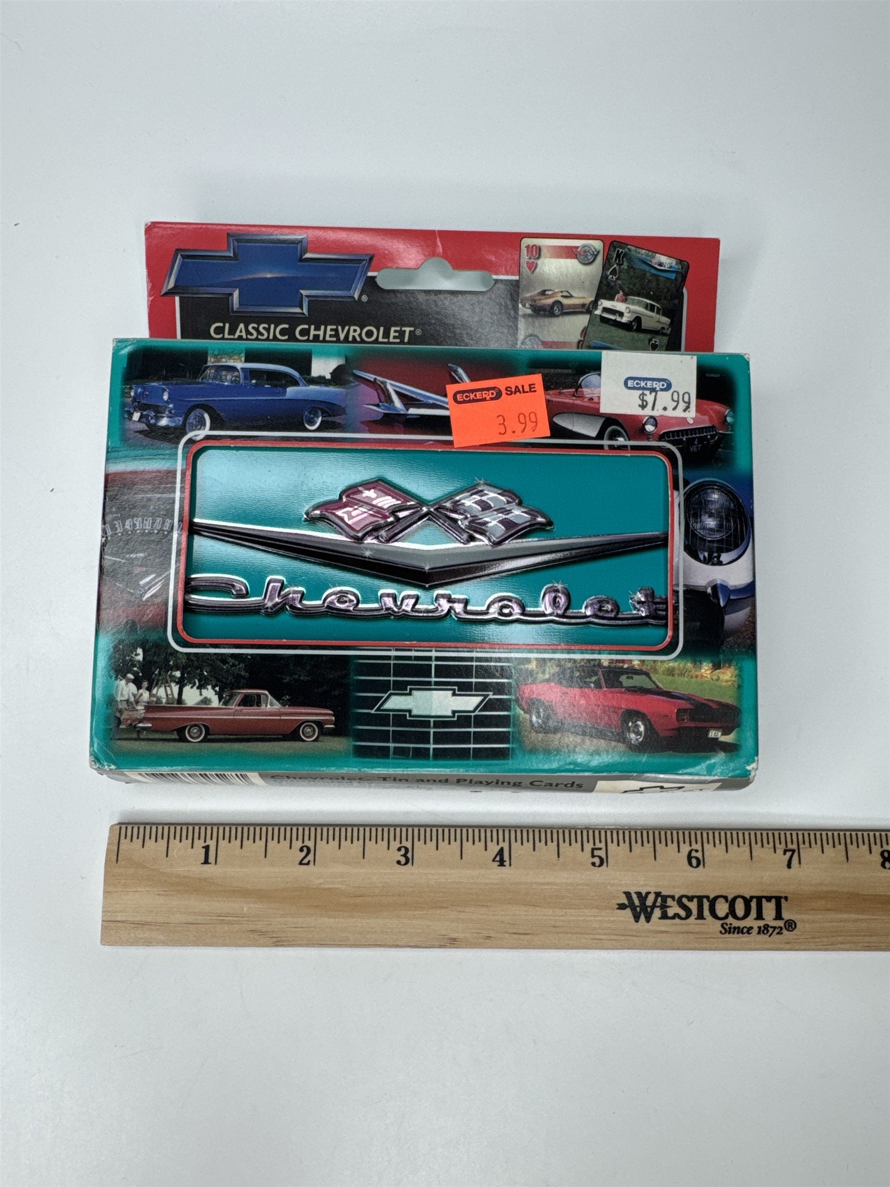 Classic Chevrolet Tin and Playing Cards 2-Deck Card Set