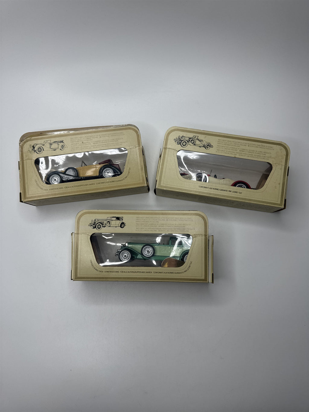 Lot of Three Models of Yesteryear Matchbox Collectible Toy Cars