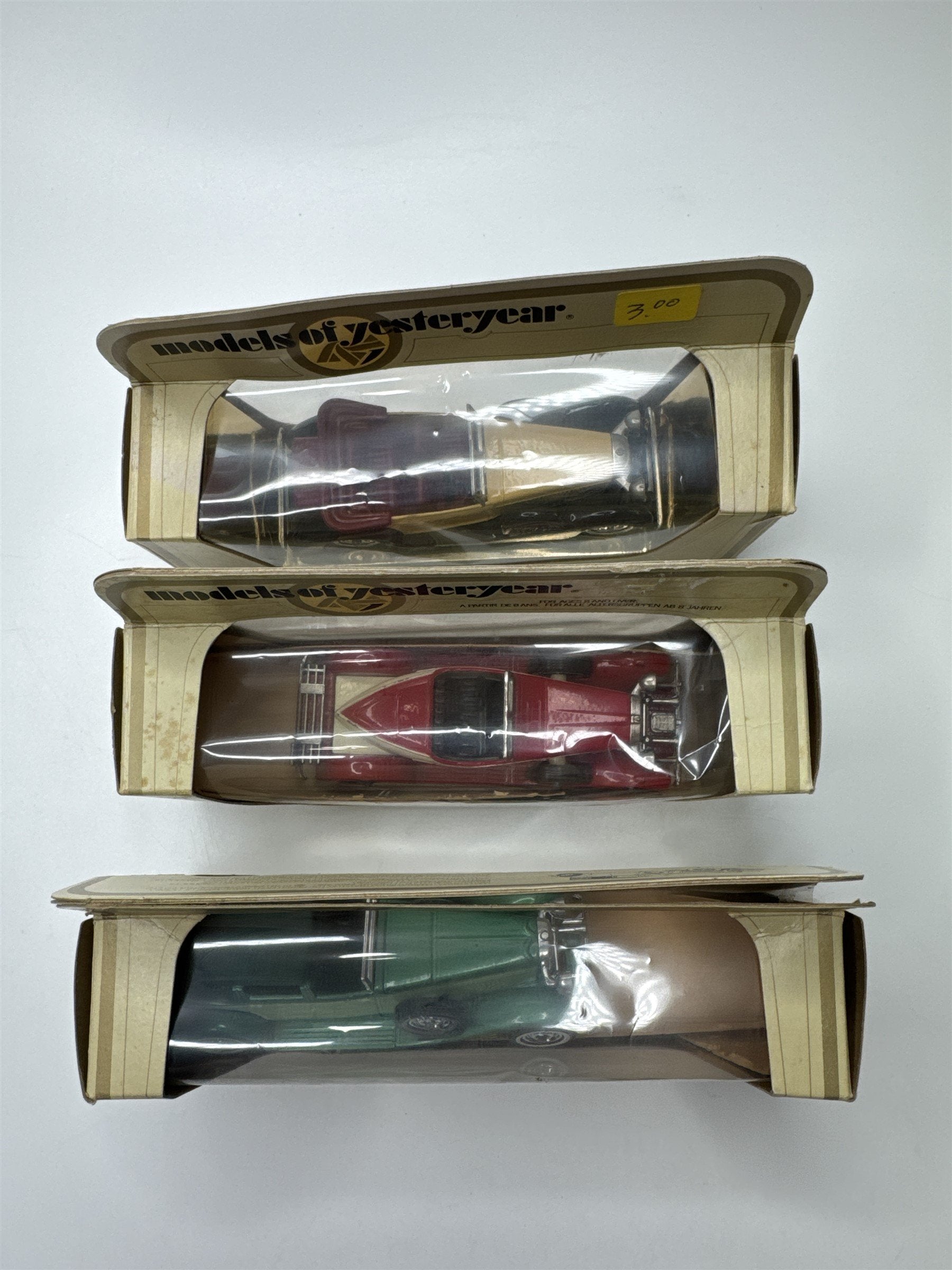 Lot of Three Models of Yesteryear Matchbox Collectible Toy Cars