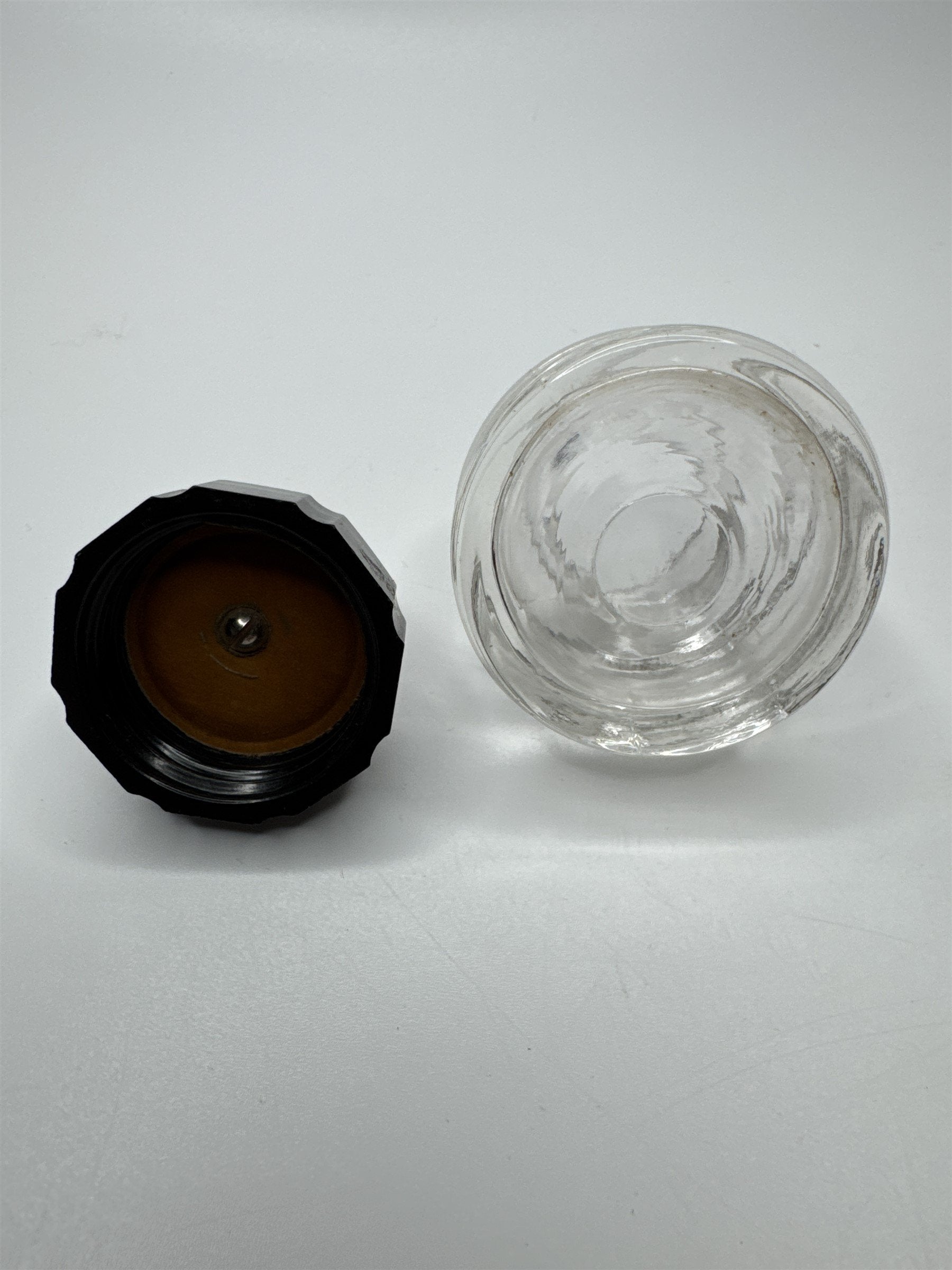 Vtg Ball Baff Gold Plated Fountain Pen Ink Jar Desk Set Souvenir Collectible