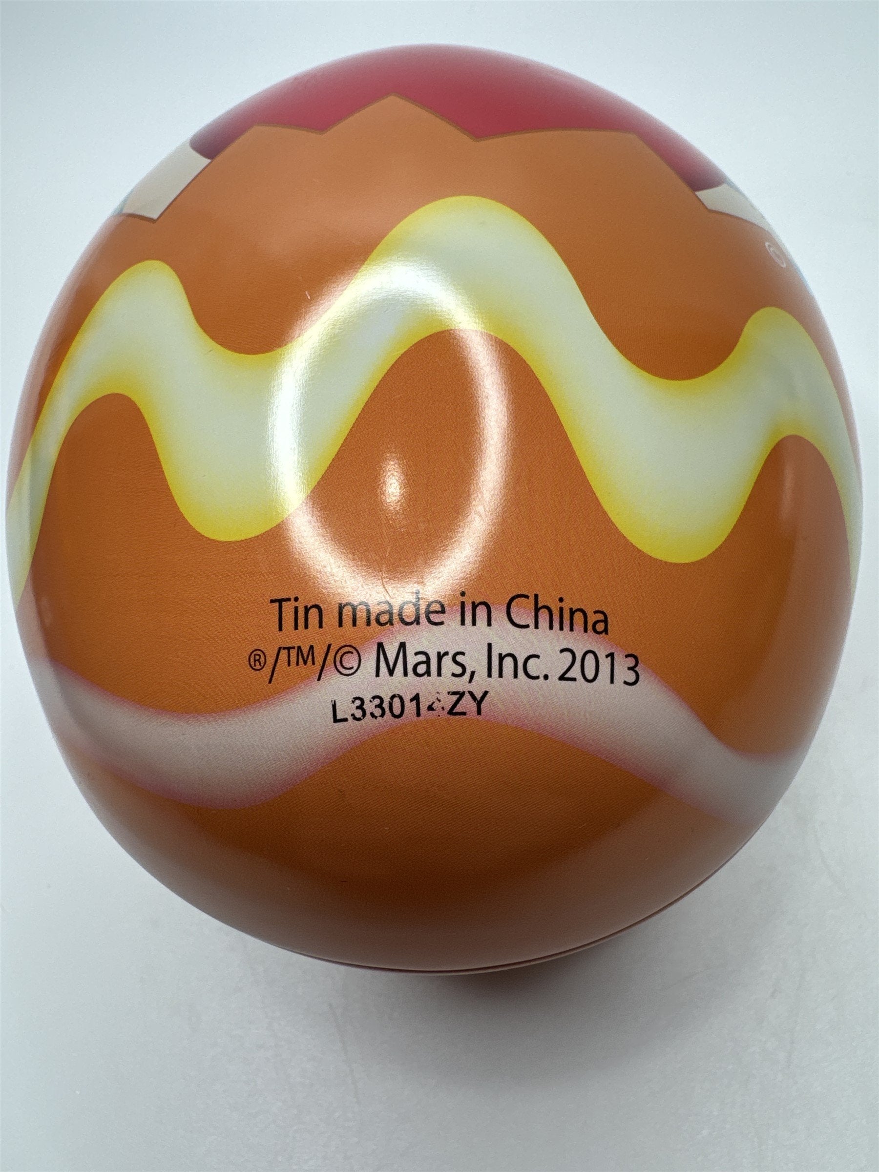 Red 2013 M&M 7" Easter Egg Shaped Candy Tin