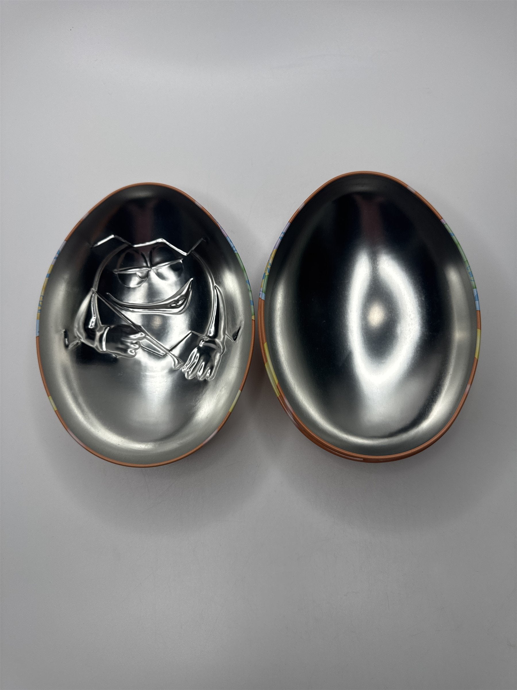 Red 2013 M&M 7" Easter Egg Shaped Candy Tin