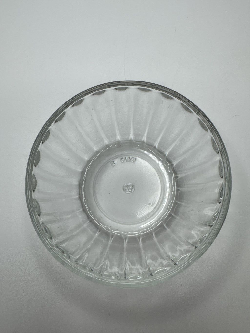 Vintage 3 Inch Clear Bormioli Glass Trinket Dish with Rose Made In Italy