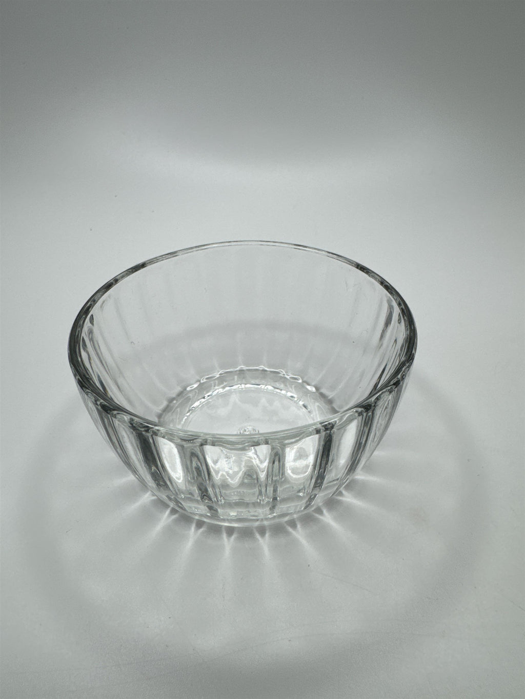 Vintage 3 Inch Clear Bormioli Glass Trinket Dish with Rose Made In Italy