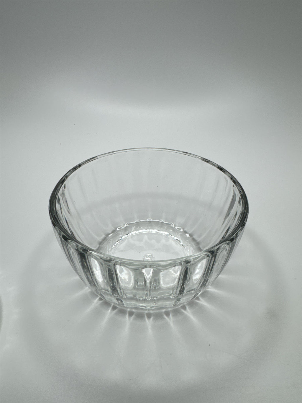 Vintage 3 Inch Clear Bormioli Glass Trinket Dish with Rose Made In Italy