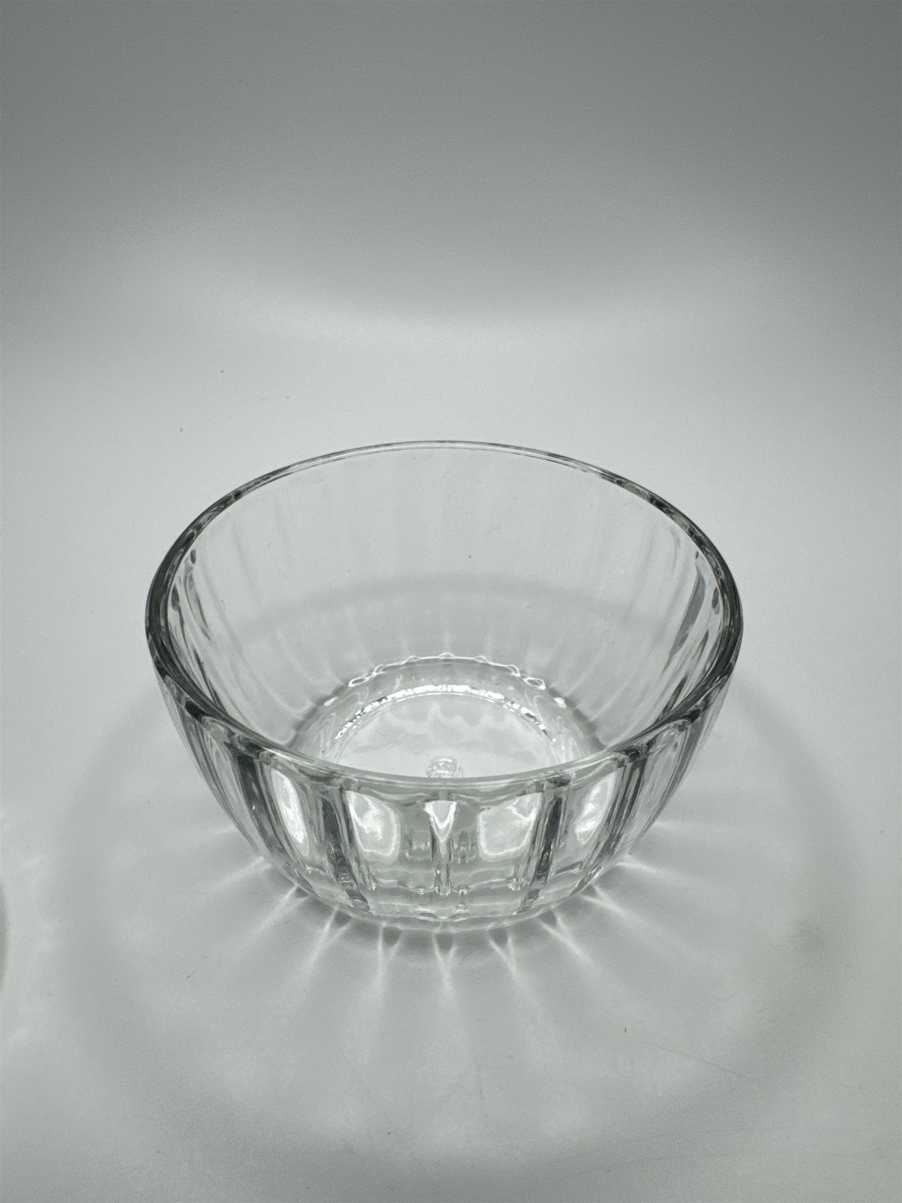 Vintage 3 Inch Clear Bormioli Glass Trinket Dish with Rose Made In Italy
