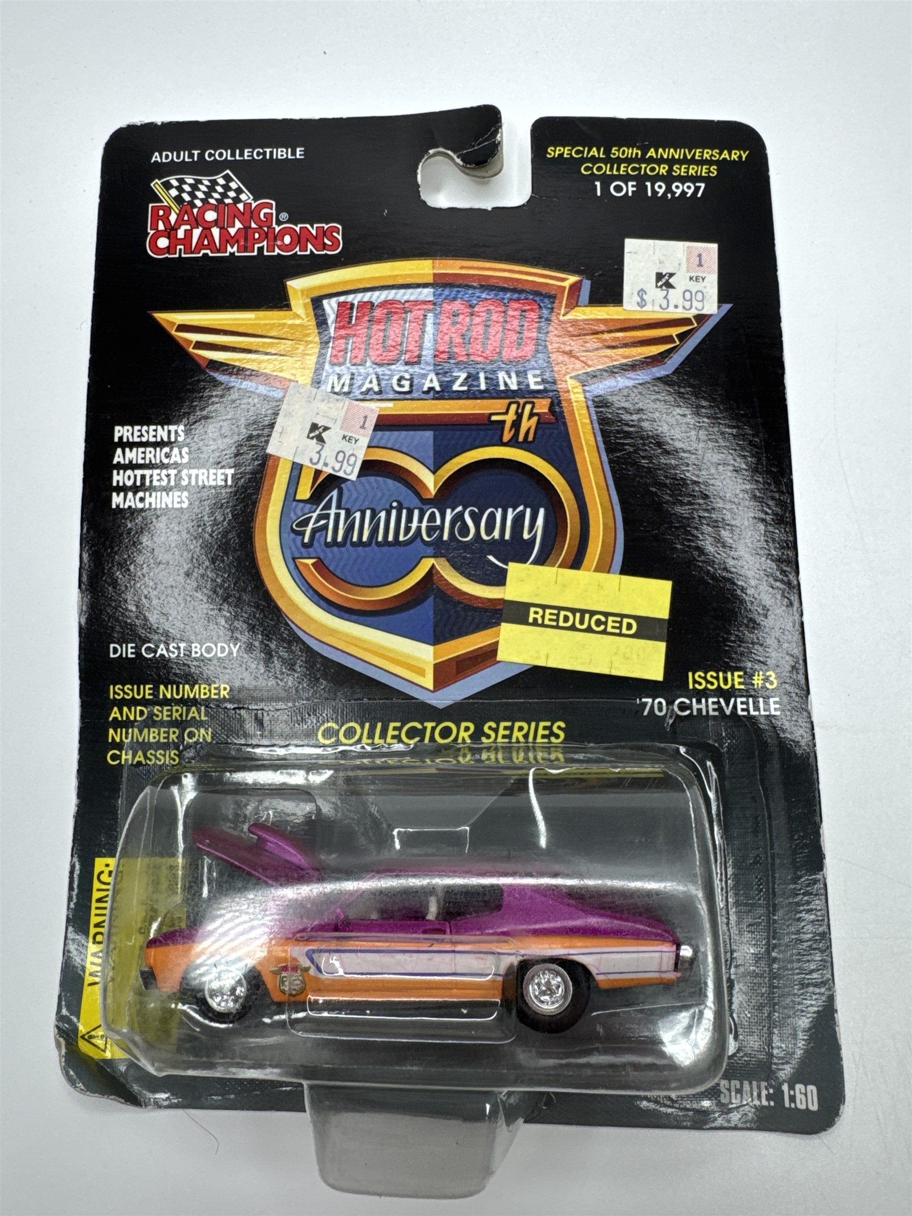 Lot of Five Vintage Racing Champions Hot Rod Magazine Die Cast Toy Cars