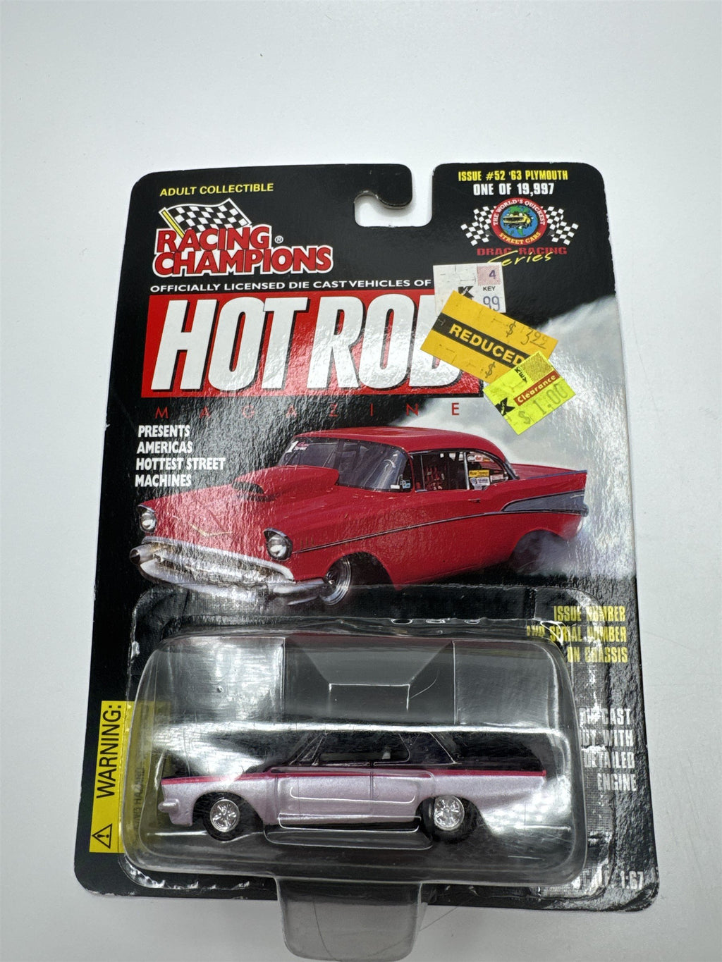 Lot of Five Vintage Racing Champions Hot Rod Magazine Die Cast Toy Cars