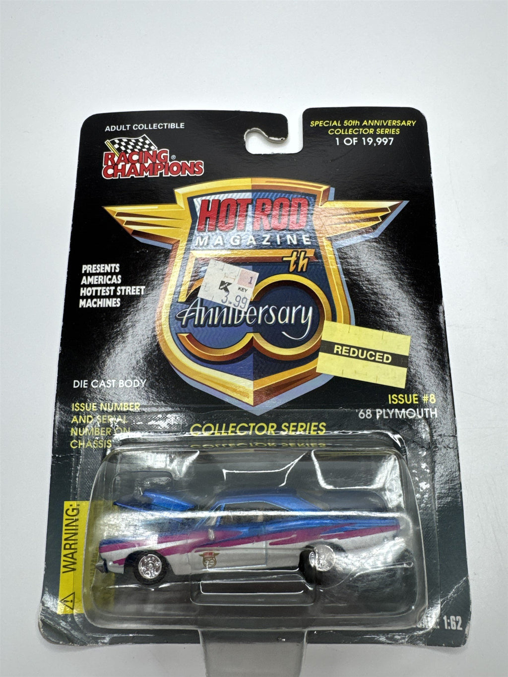 Lot of Five Vintage Racing Champions Hot Rod Magazine Die Cast Toy Cars
