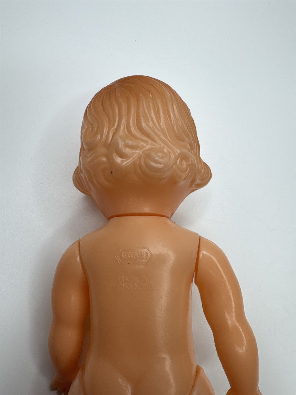 Vintage Agrespoly 7.5" Plastic Doll Toy With Feeding Bottle Made In Hong Kong