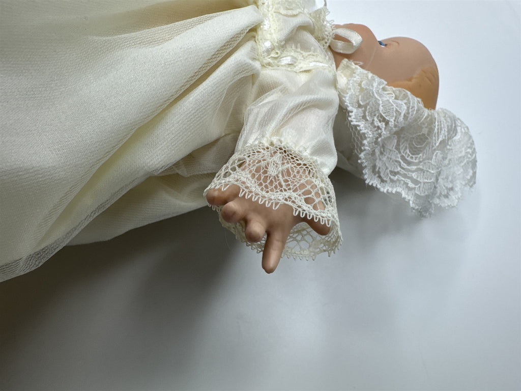 Baby Porcelain Motion/Musical Doll w/ Christening Gown "Hush Little Baby"