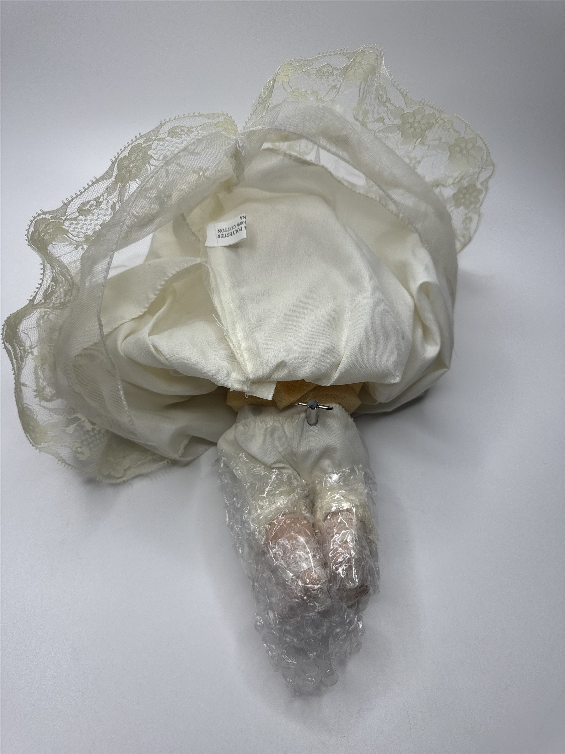 Baby Porcelain Motion/Musical Doll w/ Christening Gown "Hush Little Baby"