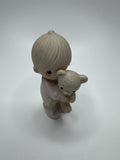 Vintage Precious Moments "Jesus Loves Me" Boy with Bear E-9278
