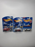 Lot of 3 Hot Wheels Mattel Wheels 1996-2000 Die Cast Metal Collectible Race Cars