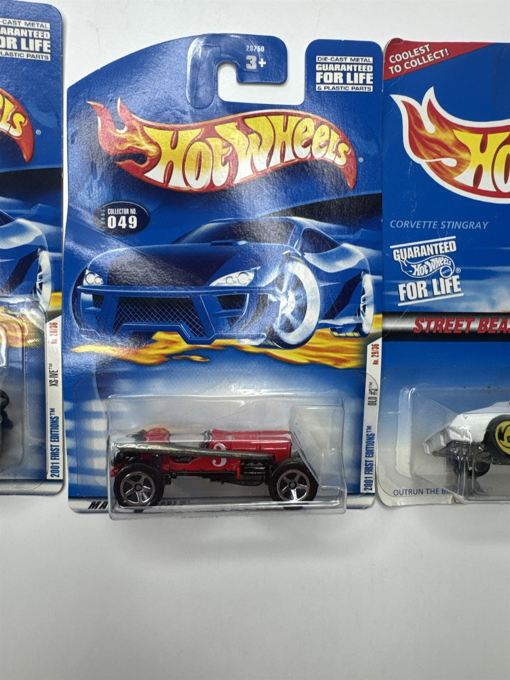 Lot of 3 Hot Wheels Mattel Wheels 1996-2000 Die Cast Metal Collectible Race Cars