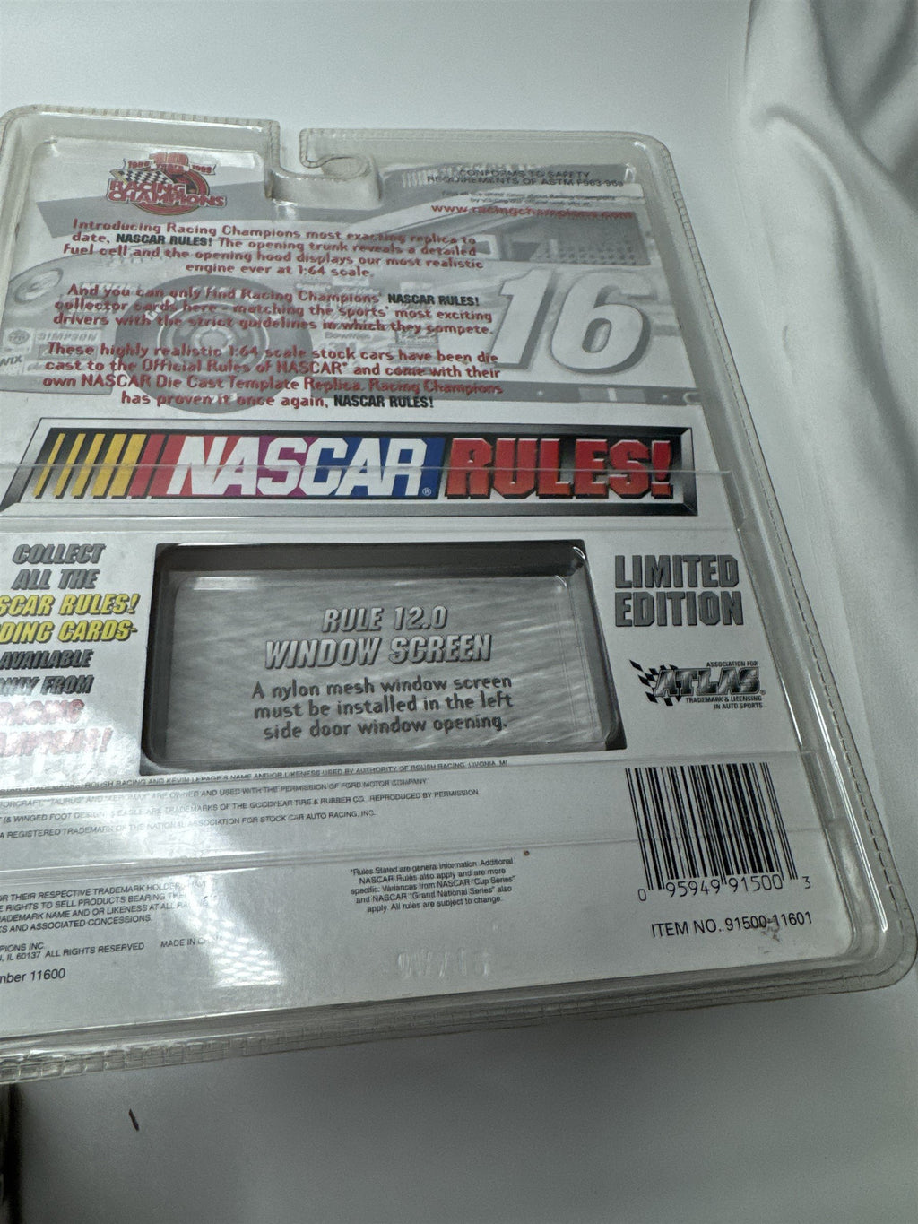 Lot of 5 Vintage Racing Champions Die Cast Toy Cars NASCAR RULES! 50th Anniv.