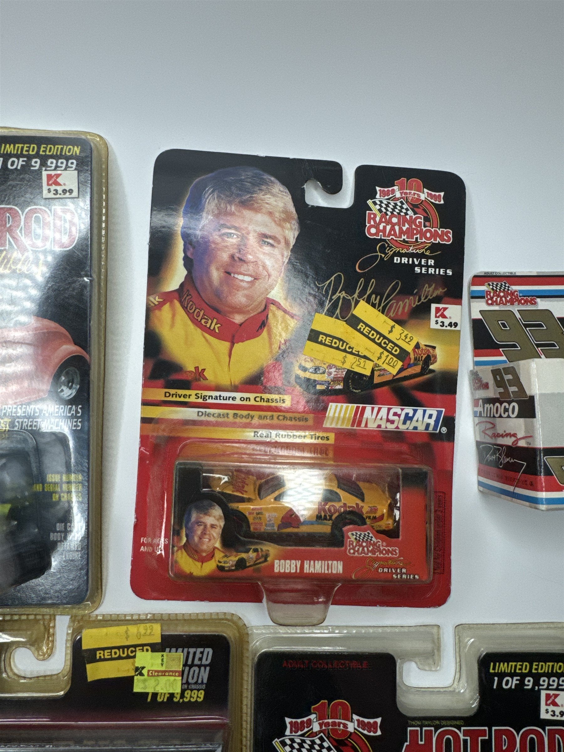 Lot of 5 Vintage Racing Champions Die Cast Toy Cars NASCAR RULES! Hot Rod Collec