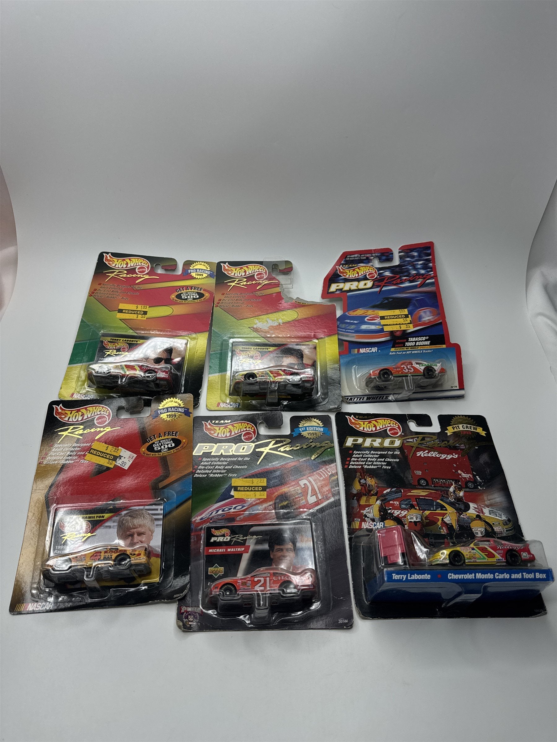 Lot of 6 Hot Wheels Mattel Wheels 1997-1998 Die Cast Metal Collectible Race Cars