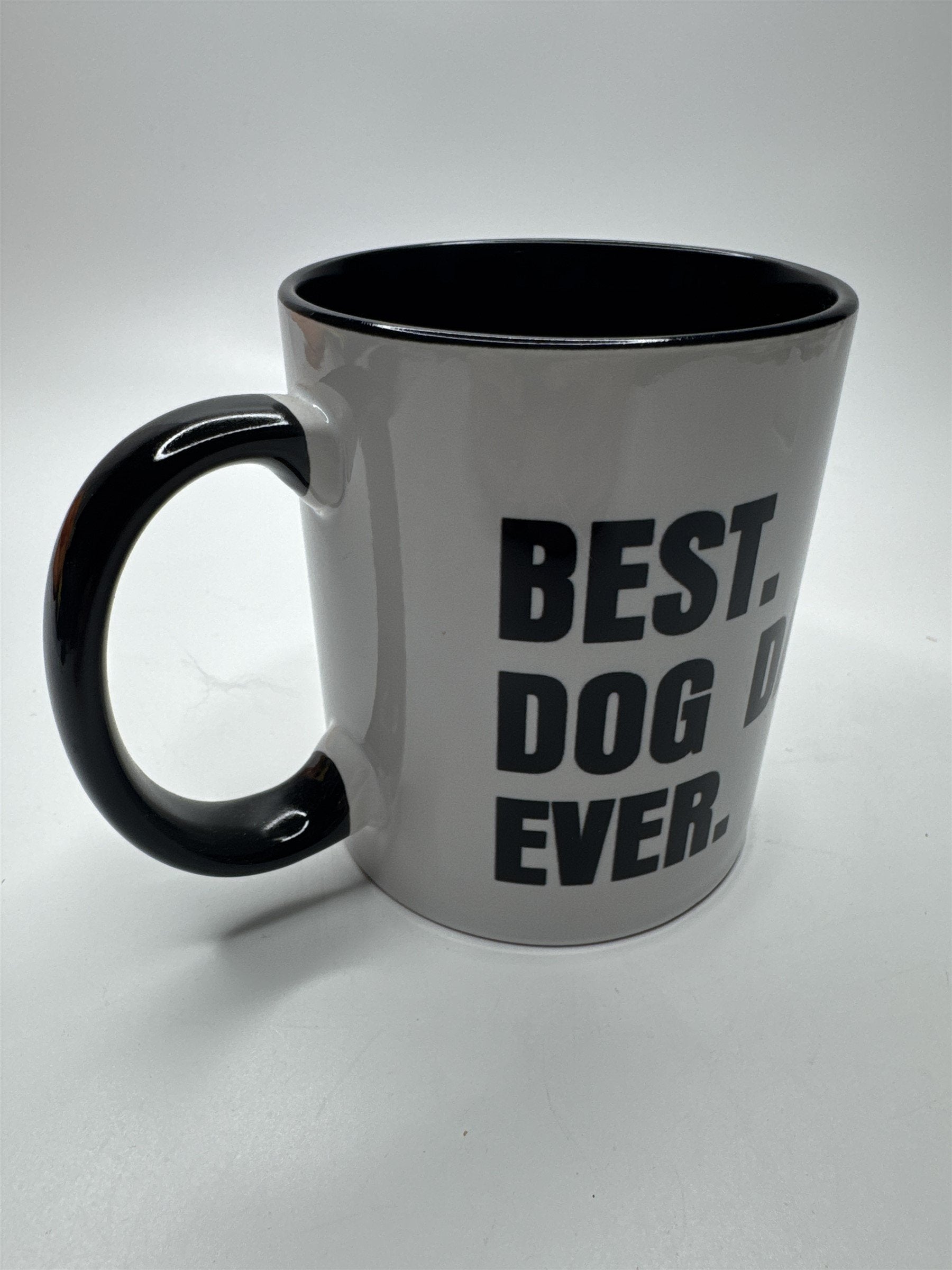 Best Dog Dad Ever Black and White Coffee/Drink Ceramic Mug Dog Owner Gift