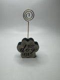 Best Dog Ever Keepsake Photo Holder Memory Wire Clip Pawprint Holder For Pets